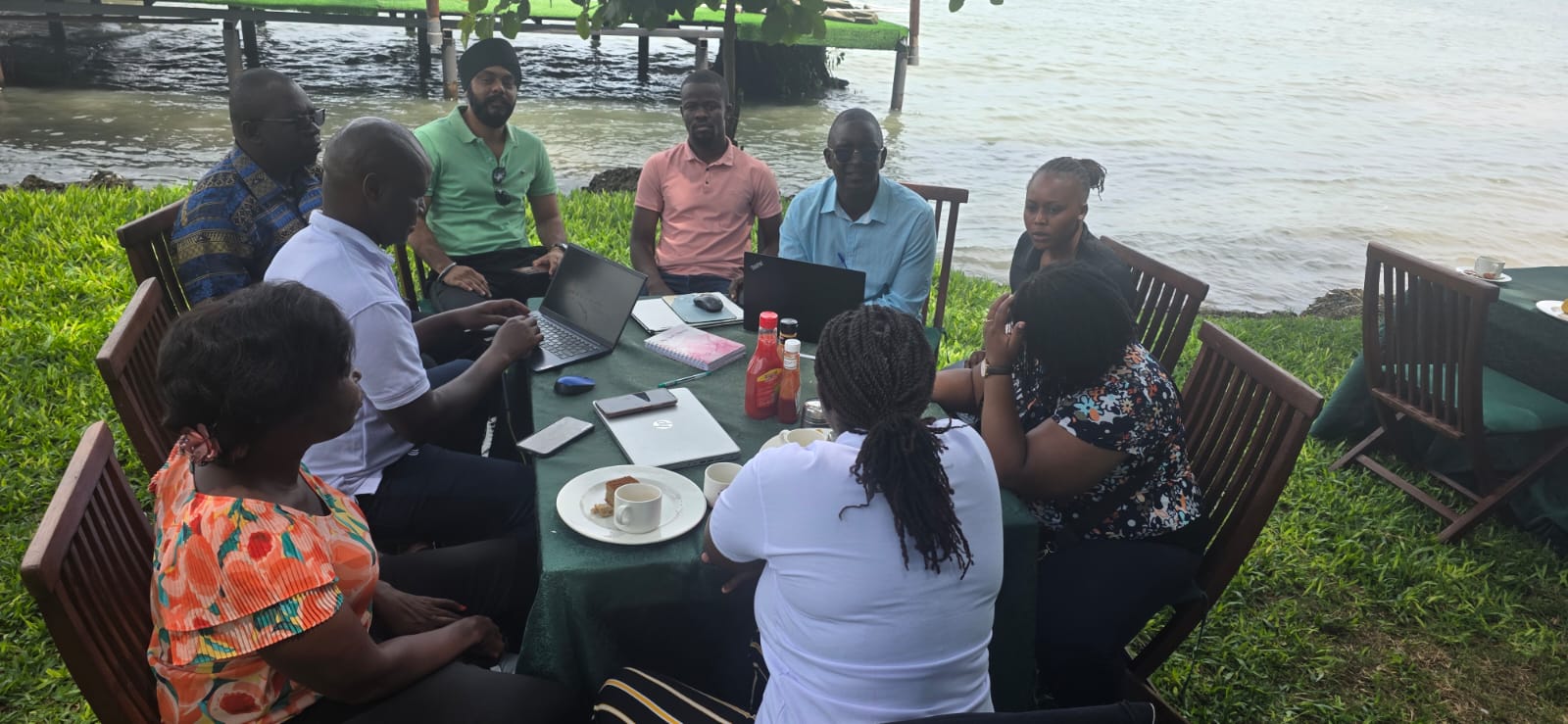 Rich Minds Consultants team in an outdoor strategy discussion